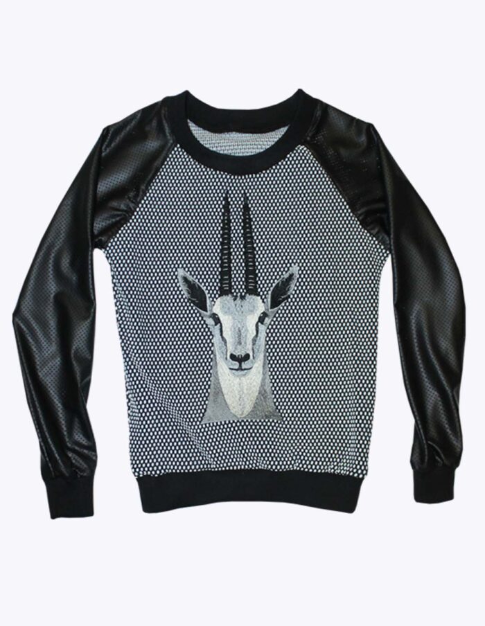 perforated sleeve sweat