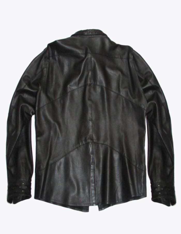 Black Leather shirt back-2