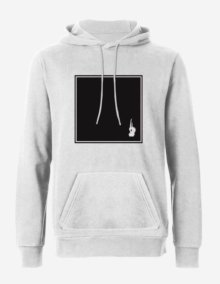 Boxed-White hoodie